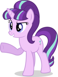 Size: 764x1024 | Tagged: safe, screencap, starlight glimmer, g4, alternate hairstyle, female, pointing, raised hoof, simple background, solo, transparent background, vector