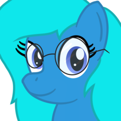 Size: 1000x1000 | Tagged: safe, artist:toyminator900, oc, oc only, oc:nina dasher, pony, bust, glasses, simple background, smiling, solo, transparent background