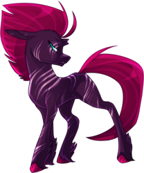 Size: 2704x3257 | Tagged: safe, artist:polyhexian, tempest shadow, pony, unicorn, g4, my little pony: the movie, alternate design, broken horn, colored hooves, eye scar, female, high res, horn, mare, scar, simple background, solo, transparent background, unshorn fetlocks