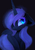 Size: 1580x2234 | Tagged: safe, artist:magnaluna, nightmare moon, princess luna, alicorn, pony, g4, blushing, chest fluff, cute, female, floppy ears, fluffy, gradient background, heart eyes, hug, leg fluff, looking away, looking up, lunabetes, mare, missing accessory, moonabetes, nightmare luna, shoulder fluff, shy, simple background, sitting, solo, tail hug, wavy mouth, wingding eyes