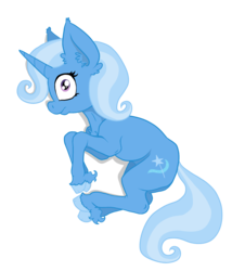 Size: 1624x1895 | Tagged: safe, artist:paskanaakka, derpibooru exclusive, trixie, pony, unicorn, g4, chest fluff, ear fluff, female, lying down, mare, on side, simple background, solo, thousand yard stare, transparent background, unshorn fetlocks