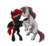 Size: 1300x1200 | Tagged: dead source, safe, artist:tuwka, oc, oc:abel, oc:cain, pegasus, pony, unicorn, blindfold, brothers, colored hooves, community related, d'lirium, male, rearing, red and black oc, simple background, steam, transparent background