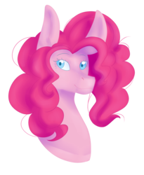 Size: 1024x1247 | Tagged: safe, artist:toxicwolfcakes, pinkie pie, earth pony, pony, g4, bust, female, portrait, simple background, solo, transparent background