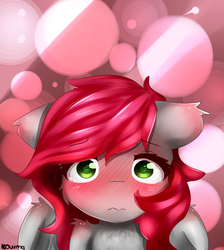 Size: 1538x1720 | Tagged: safe, artist:kourma, oc, oc only, oc:little love, pegasus, pony, blushing, cute, male, solo, ych result