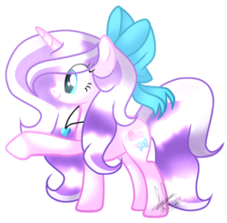 Size: 1029x1007 | Tagged: safe, artist:mlp-magical-melody, oc, oc only, oc:candy heartswirl, pony, unicorn, base used, bow, female, hair bow, jewelry, mare, necklace, raised hoof, simple background, solo, transparent background