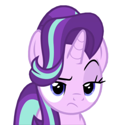 Size: 841x829 | Tagged: safe, screencap, starlight glimmer, pony, unicorn, g4, shadow play, female, mare, raised eyebrow, reaction image, simple background, solo, transparent background, unamused, vector