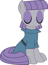 Size: 1585x2157 | Tagged: safe, artist:kojibiose, maud pie, earth pony, pony, g4, eyes closed, female, simple background, sitting, solo, transparent background