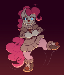 Size: 3100x3600 | Tagged: safe, artist:whitepone, pinkie pie, earth pony, pony, g4, clothes, clown, crossover, female, high res, it, looking at you, mare, nightmare fuel, pennywise, pinkiewise, solo