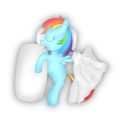 Size: 1700x1700 | Tagged: safe, artist:leadpie, derpibooru exclusive, rainbow dash, g4, female, filly, foal, pillow, simple background, sleeping, solo, transparent background