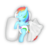 Size: 1700x1700 | Tagged: safe, artist:leadpie, derpibooru exclusive, rainbow dash, pegasus, pony, g4, diaper, female, filly, foal, non-baby in diaper, pillow, simple background, sleeping, solo, transparent background