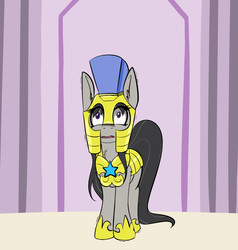 Size: 1377x1449 | Tagged: safe, artist:duop-qoub, derpibooru exclusive, octavia melody, earth pony, pony, g4, armor, cute, female, guard armor, guardsmare, mare, royal guard, scared, shaking, solo, tavibetes