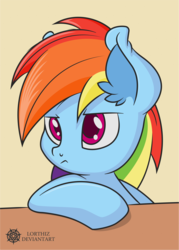 Size: 4768x6666 | Tagged: safe, artist:dfectivedvice, artist:lorthiz, rainbow dash, pegasus, pony, g4, absurd resolution, ear fluff, female, solo, vector