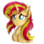 Size: 3024x3024 | Tagged: safe, artist:check3256, sunset shimmer, pony, unicorn, g4, bust, chest fluff, cute, ear fluff, female, fluffy, frown, high res, mare, portrait, sad, shimmerbetes, simple background, solo, transparent background