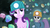 Size: 1136x640 | Tagged: safe, screencap, maud pie, starlight glimmer, earth pony, pony, g4, my little pony: friendship is magic, rock solid friendship, cave, crystal, duo, gem cave, hard hat, headlamp, raised eyebrow, reflection, thinking