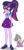Size: 578x1200 | Tagged: safe, artist:seahawk270, sci-twi, spike, spike the regular dog, twilight sparkle, dog, a fine line, equestria girls, g4, my little pony equestria girls: better together, clothes, cutie mark on clothes, geode of telekinesis, glasses, magical geodes, ponytail, sci-twi skirt, shoes, simple background, skirt, smiling, socks, transparent background, vector