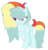 Size: 1000x1036 | Tagged: safe, artist:rainbowdashswagpony, oc, oc only, oc:rainbow prism, pegasus, pony, female, mare, offspring, parent:rainbow dash, parent:thunderlane, parents:thunderdash, solo