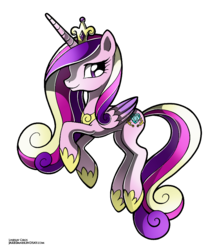 Size: 771x892 | Tagged: safe, artist:angelwaveo6, princess cadance, alicorn, pony, g4, crown, female, jewelry, mare, regalia, simple background, smiling, transparent background