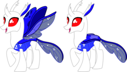 Size: 2230x1276 | Tagged: safe, artist:ilovethetalkingclock, oc, oc only, oc:ticktock, changedling, changeling, base used, changedling oc, changeling oc, female, solo