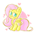 Size: 4000x4000 | Tagged: safe, artist:lilyoliveira, fluttershy, pegasus, pony, g4, chibi, cute, female, floating heart, heart, looking at you, no pupils, shyabetes, solo, spread wings, standing, tongue out, wings
