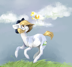 Size: 2207x2057 | Tagged: safe, artist:crispy-hater, oc, oc only, oc:sunny snap, butterfly, blonde, cute, female, happy, hat, high res, short hair, solo