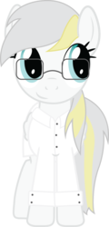 Size: 1400x2909 | Tagged: safe, artist:swivel-zimber, oc, oc only, oc:zimber fizz, pegasus, pony, clothes, female, glasses, lab coat, mare, simple background, solo, transparent background, vector