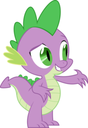 Size: 3000x4358 | Tagged: safe, artist:demigod-spike, spike, dragon, g4, high res, male, simple background, solo, transparent background, vector