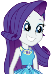 Size: 1416x2048 | Tagged: safe, artist:thebarsection, rarity, equestria girls, g4, my little pony equestria girls: better together, clothes, cute, dress, female, grin, raribetes, rarity peplum dress, simple background, smiling, solo, teenager, transparent background