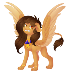 Size: 3000x3000 | Tagged: safe, artist:scarlet-spectrum, oc, oc only, oc:aset, sphinx, commission, female, high res, simple background, solo, sphinx oc, spread wings, transparent background, wings