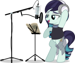 Size: 5730x4857 | Tagged: safe, artist:jhayarr23, coloratura, earth pony, pony, g4, absurd resolution, bipedal, female, headphones, mare, microphone, microphone stand, rara, show accurate, simple background, solo, transparent background, vector