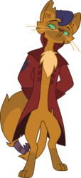 Size: 2280x5000 | Tagged: safe, artist:hendro107, capper dapperpaws, abyssinian, cat, anthro, digitigrade anthro, g4, my little pony: the movie, chest fluff, clothes, coat, male, simple background, solo, transparent background