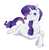 Size: 1933x1961 | Tagged: safe, artist:kobayashi-maruu, rarity, pony, unicorn, g4, chest fluff, female, mare, one eye closed, prone, simple background, smiling, solo, wink