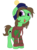 Size: 4272x5736 | Tagged: safe, artist:aaronmk, oc, oc only, oc:green quill, earth pony, pony, 2018 community collab, derpibooru community collaboration, absurd resolution, clothes, glasses, hat, simple background, transparent background, ugly sweater, vector