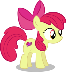 Size: 2323x2500 | Tagged: safe, artist:perplexedpegasus, apple bloom, earth pony, pony, g4, female, filly, high res, simple background, solo, transparent background, vector