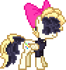 Size: 94x100 | Tagged: safe, artist:botchan-mlp, songbird serenade, pegasus, pony, g4, my little pony: the movie, animated, bow, cute, desktop ponies, female, hair bow, mare, pixel art, simple background, solo, songbetes, sprite, transparent background
