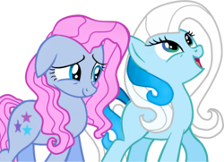 Size: 1040x753 | Tagged: safe, artist:canelamoon, oc, oc only, oc:berta, oc:blaueta, earth pony, pony, female, mare, simple background, transparent background