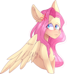 Size: 2913x3211 | Tagged: safe, artist:erinartista, fluttershy, pony, g4, bust, cross-popping veins, female, high res, portrait, simple background, solo, transparent background