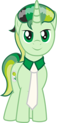 Size: 4807x10260 | Tagged: safe, artist:cakonde, oc, oc only, oc:alpha tea, pony, unicorn, 2018 community collab, derpibooru community collaboration, absurd resolution, collar, food, front view, green, green tea, handsome, looking at you, male, masculine, matcha, necktie, pomade, serious, serious face, simple background, smiling, solo, stallion, standing, tea, transparent, transparent background, young