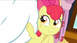 Size: 1136x640 | Tagged: safe, screencap, apple bloom, bulk biceps, earth pony, pegasus, pony, g4, on your marks, squished, squished face