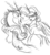 Size: 645x720 | Tagged: safe, artist:mn27, discord, princess celestia, alicorn, draconequus, pony, g4, grayscale, monochrome, simple background, sketch, white background