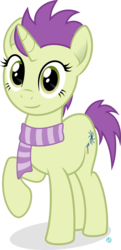 Size: 1400x2884 | Tagged: safe, artist:arifproject, oc, oc only, oc:sky spark, pony, unicorn, 2018 community collab, derpibooru community collaboration, accessory, clothes, cutie mark, female, horn, mare, scarf, short hair, short tail, signature, simple background, solo, spiky hair, telescope, transparent background, vector