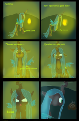 Size: 2008x3071 | Tagged: safe, artist:mr100dragon100, queen chrysalis, changeling, g4, fire, flame eyes, former queen chrysalis, high res, light skin, surprised