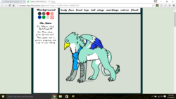Size: 1360x768 | Tagged: safe, artist:robobrony, oc, oc only, oc:frost, griffon, base used, wings