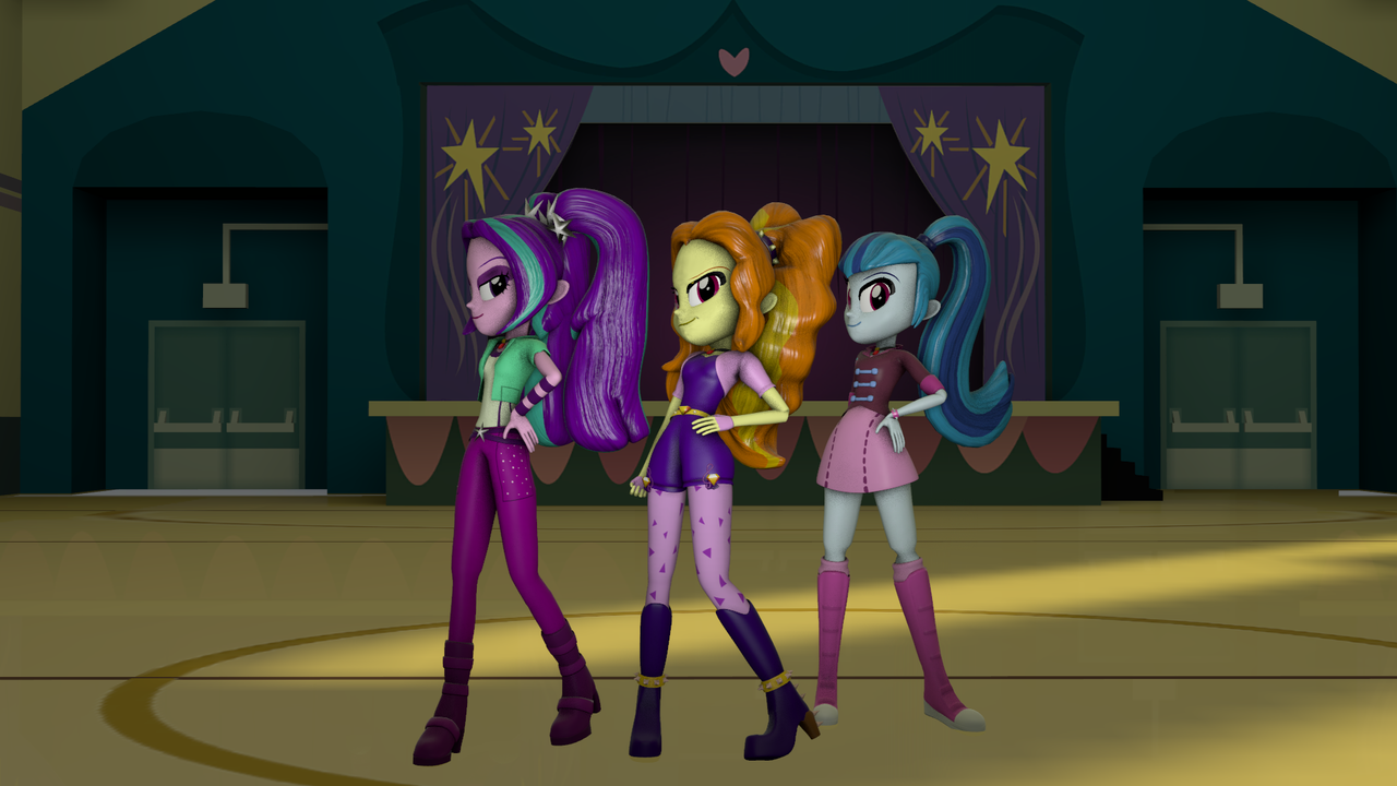 Safe Artist Gummybuns Adagio Dazzle Aria Blaze Sonata Dusk Equestria Girls