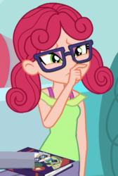 Size: 381x567 | Tagged: safe, screencap, alizarin bubblegum, coinky-dink world, equestria girls, g4, my little pony equestria girls: summertime shorts, cropped, female, solo