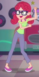 Size: 302x588 | Tagged: safe, screencap, alizarin bubblegum, coinky-dink world, equestria girls, g4, my little pony equestria girls: summertime shorts, cropped, female, solo