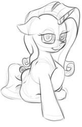 Size: 353x546 | Tagged: safe, artist:jaomt2015, rarity, g4, female, monochrome, sketch, solo