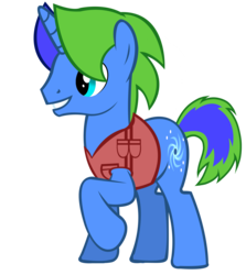 Size: 7974x8950 | Tagged: artist needed, safe, oc, oc only, oc:ian nevla, pony, unicorn, 2020 community collab, derpibooru community collaboration, absurd resolution, clothes, male, simple background, solo, transparent background, vector, vest