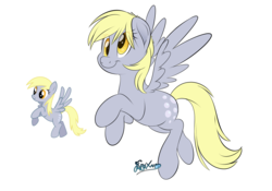 Size: 4000x2800 | Tagged: safe, artist:fluffyxai, derpy hooves, pegasus, pony, g4, female, mare, simple background, solo, spread wings, white background, wings