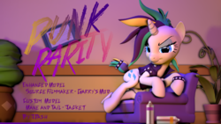 Size: 3000x1688 | Tagged: safe, artist:dreadmaster231, artist:jdash, rarity, pony, g4, it isn't the mane thing about you, 3d, alternate hairstyle, downloadable, female, gmod, mohawk, punk, raripunk, solo, source filmmaker, source filmmaker resource