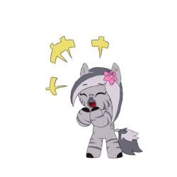 Size: 800x800 | Tagged: safe, artist:sanyo2100, oc, oc only, oc:akinyi, zebra, cute, female, laughing, simple background, solo, transparent background, zebra oc